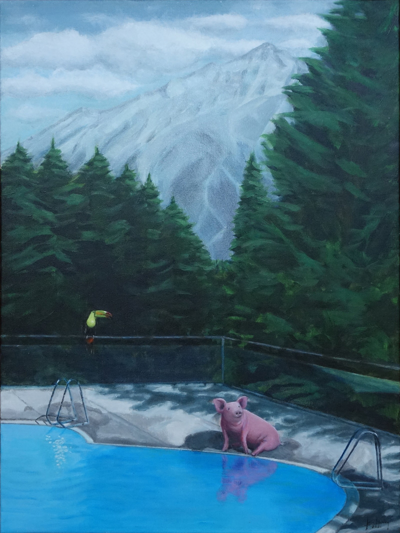 Jesse Hesling - Pig at Pool